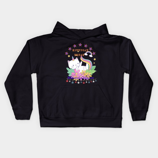 kitty cat squad Kids Hoodie by yayashop